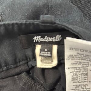 Madewell Classic Black wide-leg Linen blend pants